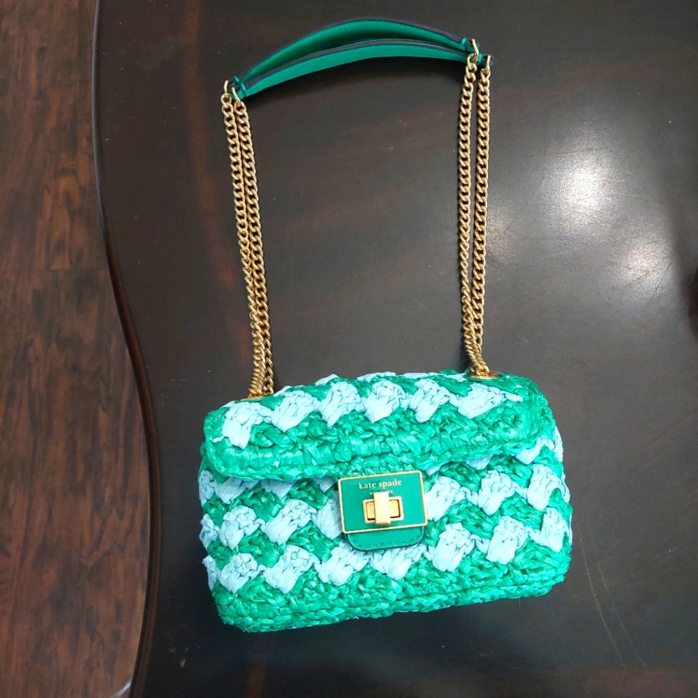 Kate spade Evelyn striped crochet small bag
